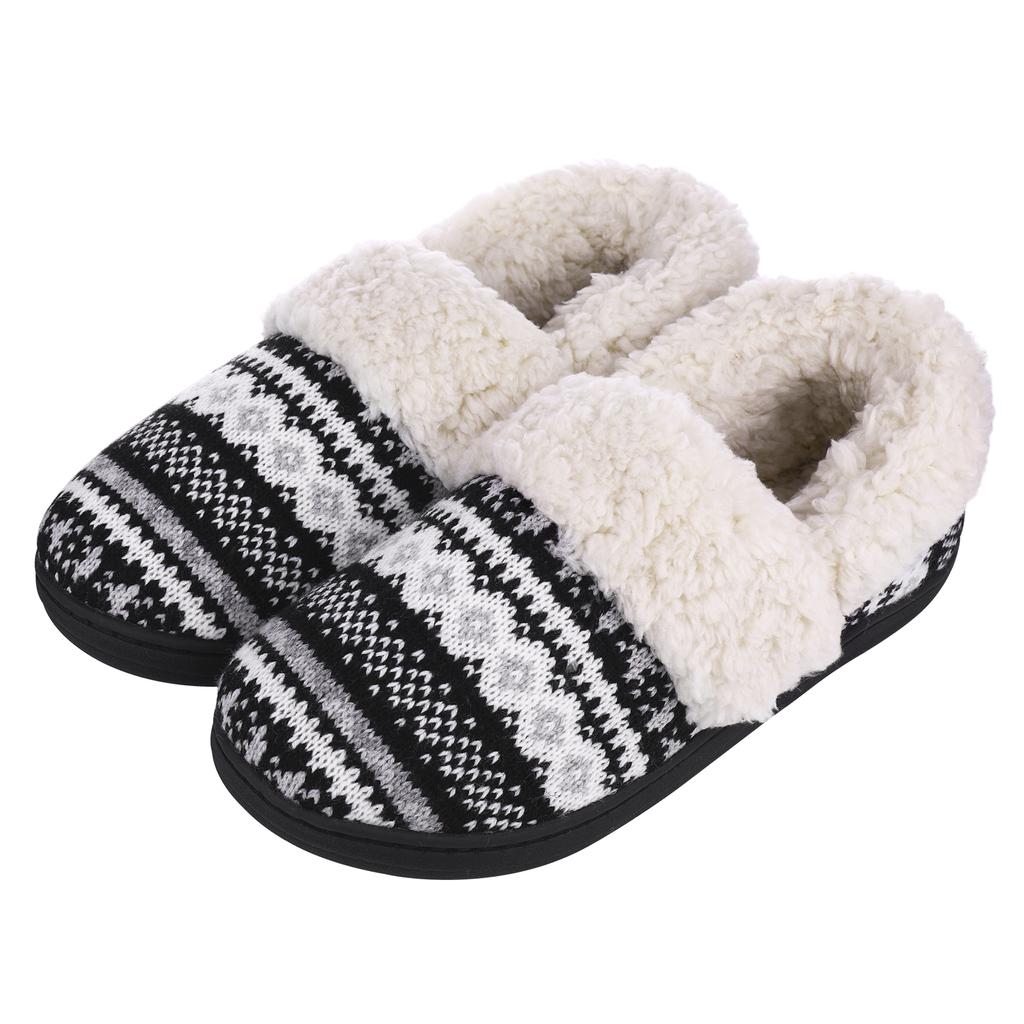 Comwarm Warm Cotton Slippers For Women Men Autumn And Winter Flats Soft Non-slip Fluffy Slippers Design Slides Indoor House Shoe