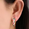 Colorful Circle Drop Earrings Cartilage Huggie Hoop Earrings Geometric Shaped Ear Rings Stylish Accessories for Women