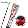White Red Artificial Diamond Walking Cane Fashion Decorative Walking Stick Gentleman Elegant Cosplay Cane Knob Crosier 93cm