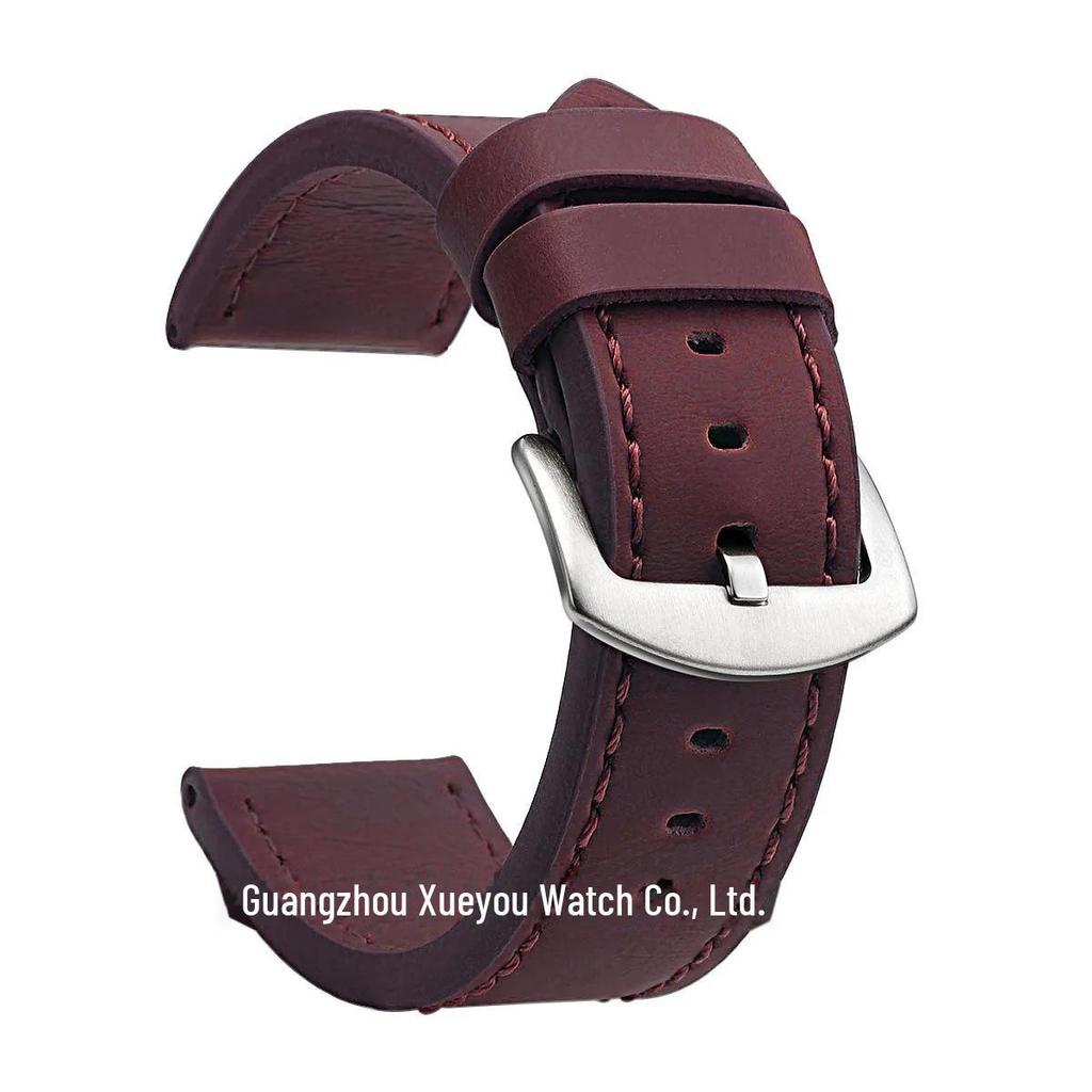 Genuine Leather Watch Strap - Universal Fit, Quality Assurance, Available In 18mm, 20mm, 22mm, and 24mm Sizes