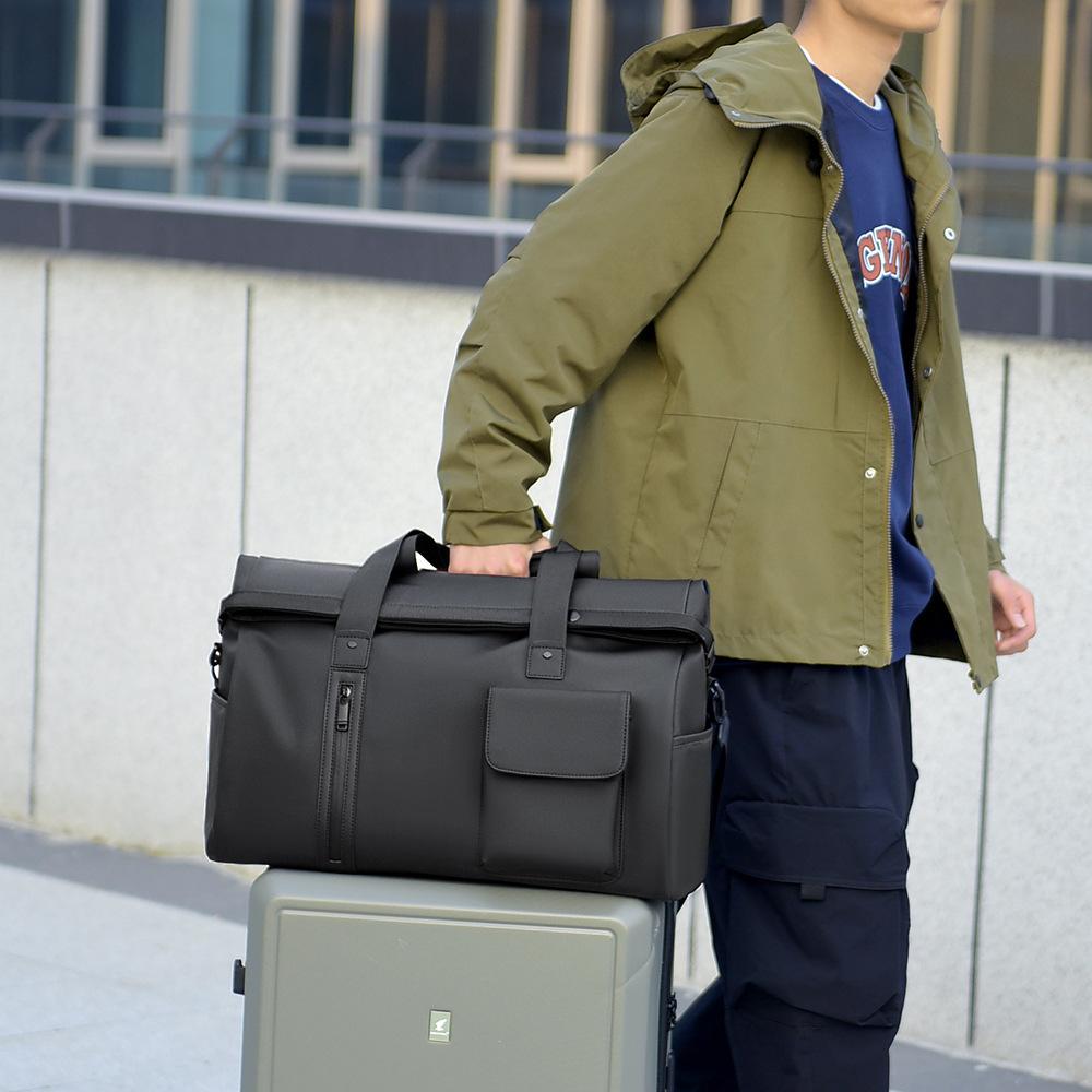 Крутая мужская сумка для фитнеса через плечо, водонепроницаемая спортивная сумка для сухого и влажного хранения, простая сумка для ручной клади