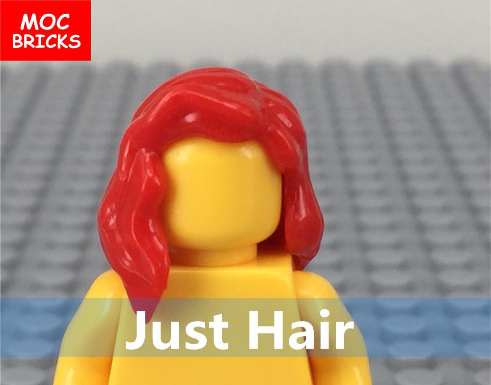 Нетоксичные 5 шт./лот Детали Moc Кирпичики Женские Волосы Собранные Частицы Строительные Блоки Аксессуары Детские Игрушки Пластиковые Куклы