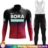 Mtb Clothing Men Winter Cycling Jersey Thermal Fleece UCI BORA Road Bicycle Bikes Jumper Clothes Man Winter Warm Cycling Clothing Set