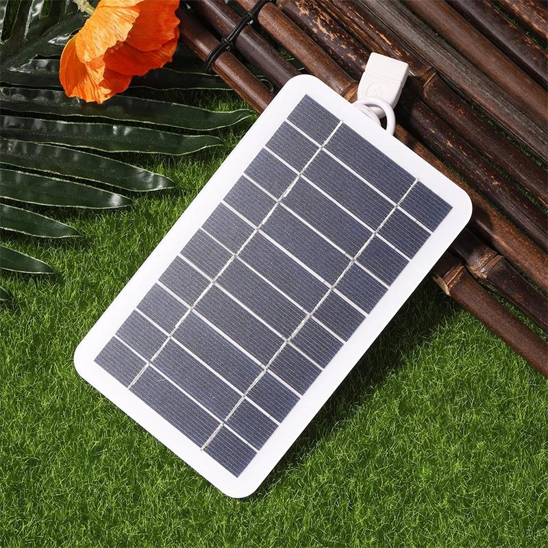 2W Solar Panel With Usb Waterproof Outdoor Hiking And Camping Portable Battery Mobile Phone Charging Bank Charging Panel 5V