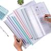 A4 Выдвижной держатель для стержней Прозрачный держатель для документов Цветной выдвижной держатель для стержней Держатель для резюме Файловый держатель Хранение стержней Книга 5/10 шт. /комплект