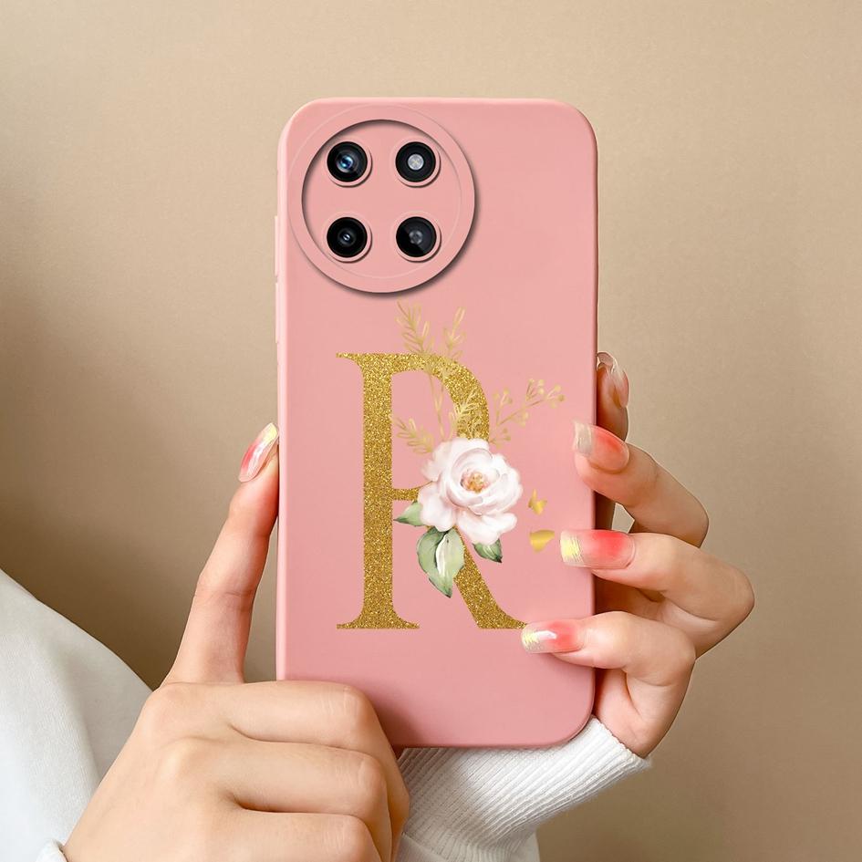 Для OPPO Realme Narzo 10A 20A 30A 50 Pro Q3 Pro Q3i чехол для телефона модный чехол с цветочными буквами матовый жидкий мягкий силиконовый защитный чехол для бампера Realme