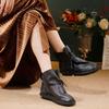 GKTINOO 2025 Autumn/winter New Women' Boots High-end Versatile Genuine Leather Retro Soft Soled Flat Short Boots