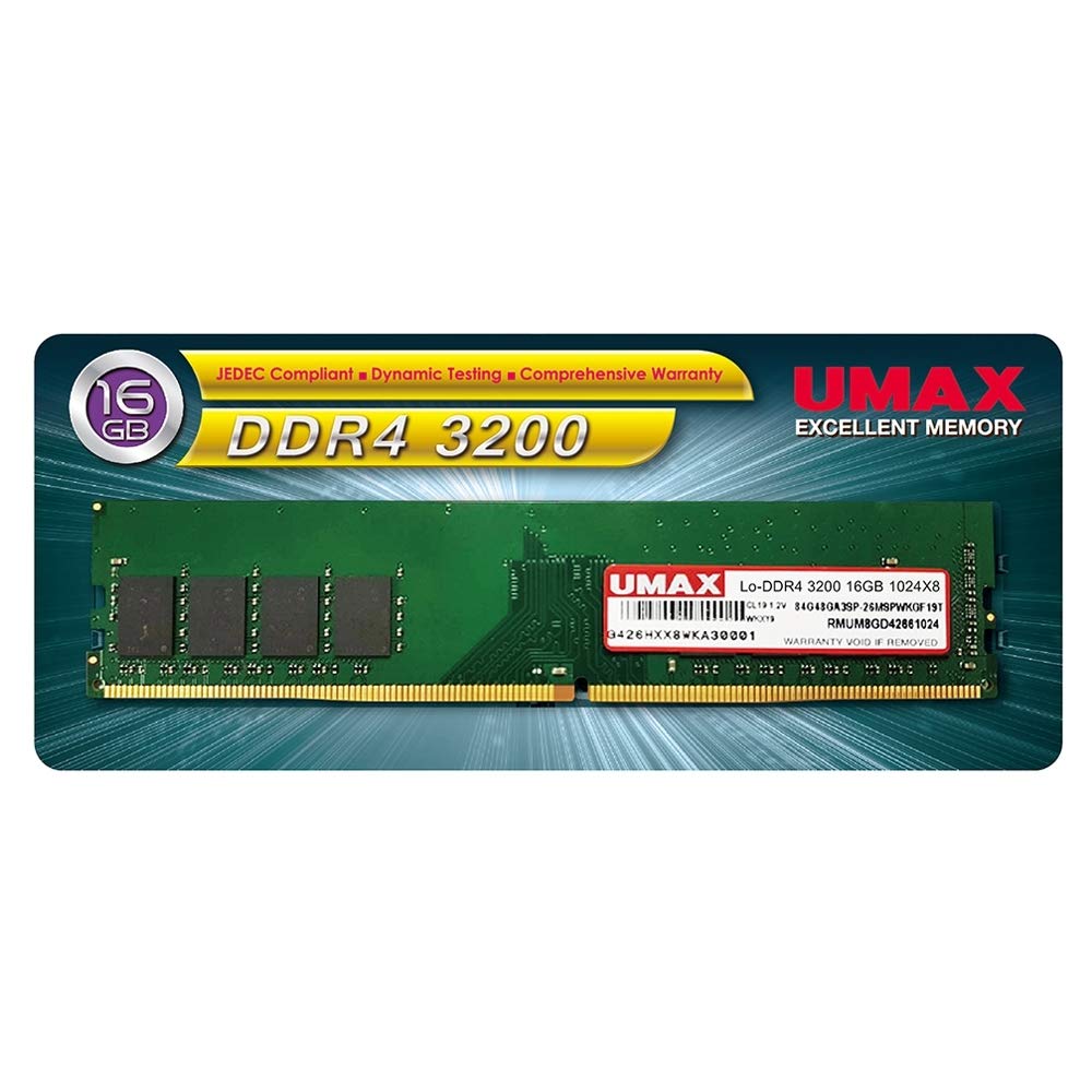 Desktop DDR4 16GB x 1 without heat sink Long-DIMM (Model number UM-DDR4S-3200-16GB)