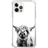 Чехол для телефона с шотландским высокогорным скотом, совместимый с iPhone 15 Pro Max, Хиппи Дикая Корова Животное Чехол для Подростков Мужчин Женщин, Модный Крутой Чехол-бампер из ТПУ