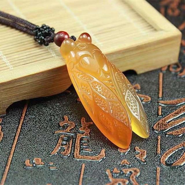 Натуральный нефрит ручной работы Know The Cicada ожерелье кулон модные ювелирные изделия аксессуары мужчины женщины удача подарки