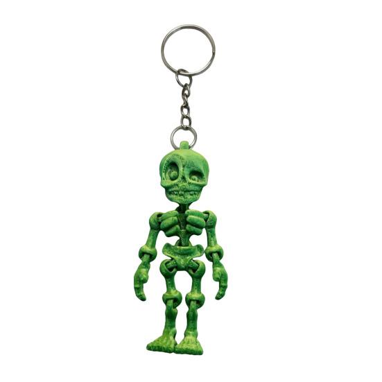 Skeleton Man Keychain Pendant 3D Printed Lightweight Jointed Key Holder Portable Car Key Toy Bag Accessory