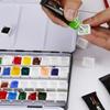 12/24/52 Grid Empty Paint Case Rectangular Watercolor Tin Palette  For Half/Full Pan