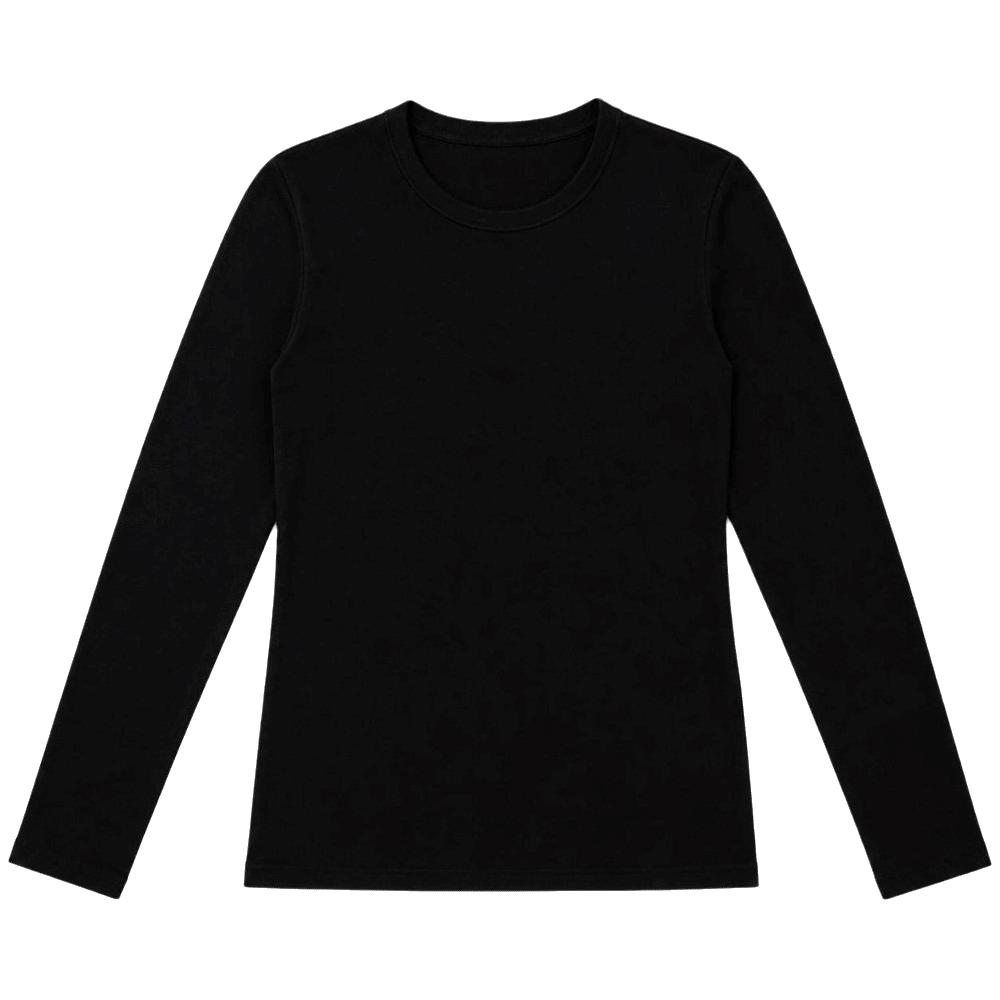Crew Neck Autumn Winter Tee Top Slim Fit Base Layer Shirt Comfort Long Sleeve T-Shirt Commute