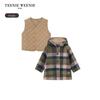 Teenie Weenie Kids Boys' 3-in-1 Wool Blend Plaid Hooded Coat