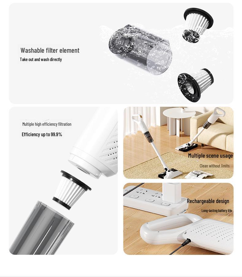 Мощный беспроводной ручной пылесос с функцией удаления клещей
