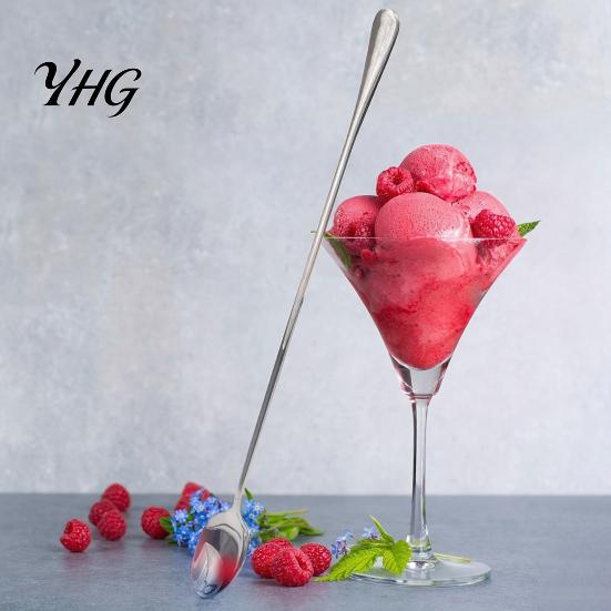Stainless Steel Stirring Spoons Long Handle Mixing Spoon, Polished Metal Dishwasher Safe Tall Glass Bar Spoon for Cocktails And Coffee Kitchen