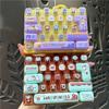 Cute Portable Decompression Toy 26 Key Sensory Push Button Toy Fashion Bag Pendant for Daily Time Killing