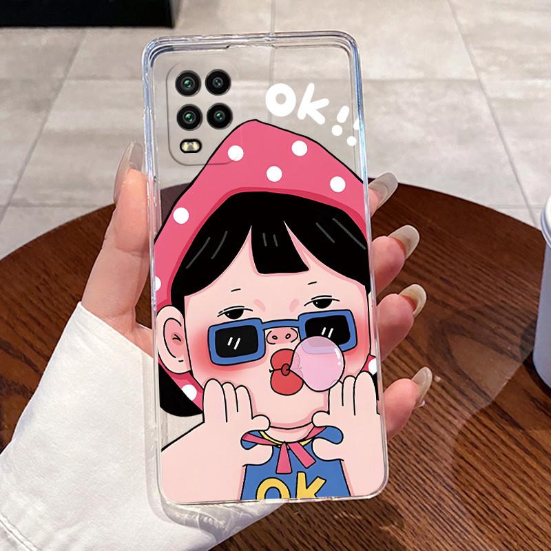 Casing For Xiaomi Mi 10 Lite 5G Youth Zoom Case Aesthetic Fashion Cute Cat Astronaut Silicone Back Cover Transparent Phone Case