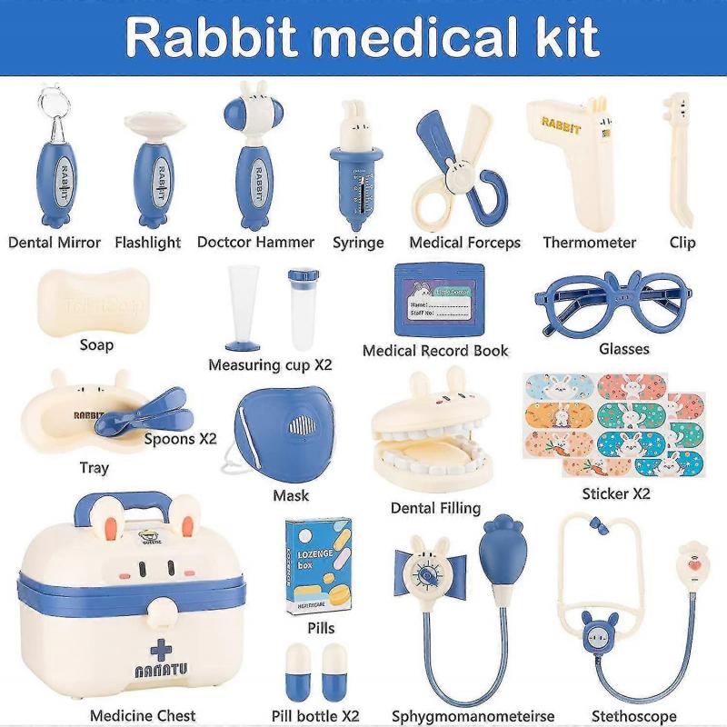 Doctor Kit For Kids - Pretend Play Educational Doctor Toys, Medical Kit With Stethoscope, Doctor Playset For Dentist Doctor, Role Play Toys Fo