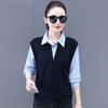 Fake Two-piece Shirt for Women's Fashionable Korean Style Versatile Lapel Base Top