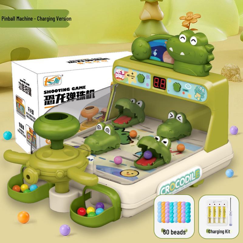 Children's Alligator Marble Pinball Puzzle Game – Level-Breaking Shooting Challenge