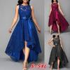 Women Elegant Style Evening Party Vintage Sleeveless O-Neck Vintage Casual Dress
