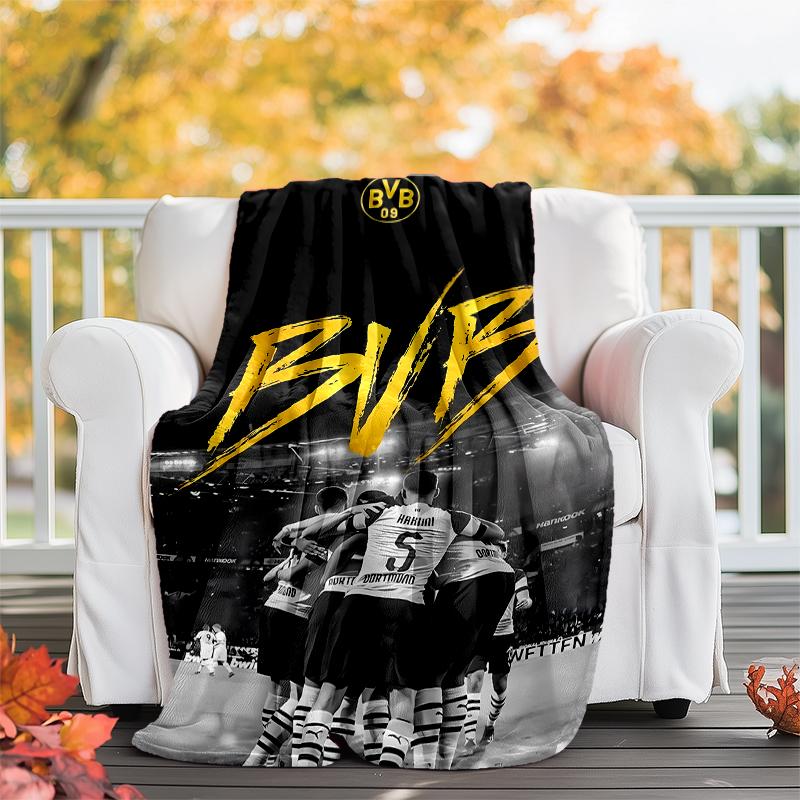 Borussia Dortmund printed throw blanket—soft,warm;versatile blanket for all seasons—perfect as &air-conditioning throw,nap blanket
