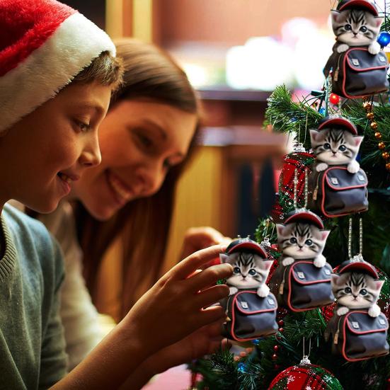 Подвеска в форме кошки, автомобильное подвесное украшение, реалистичный вид, легко повесить авто зеркало заднего вида