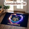 Custom Rug Newcastle United FC Pattern Print Name Text Soft Non‑Slip Floor Carpet for Home Indoor Decoration