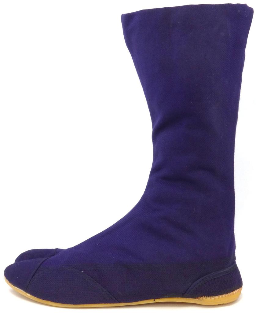 Rikio Sewn Navy T12W Tabi, Taro, 12-Sheet Kohaze, Blue, Thick, 26.5cm,