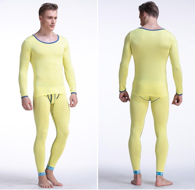 Мужские облегающие термолеггинсы из хлопка и шерсти