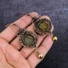 Серьги-обертки из натуральной фруктовой яшмы с медной проволокой 3,55 дюйма b0S92