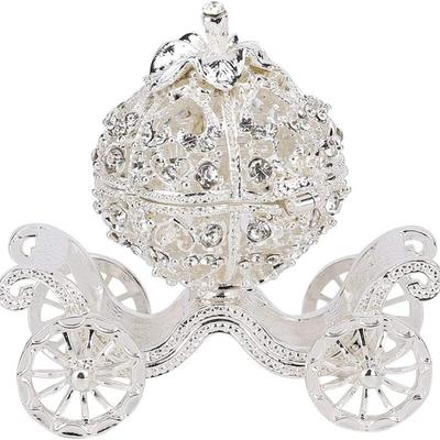 Кристалл тыквы со стразами, шкатулка для безделушек, шкатулка для драгоценностей, подарок с бриллиантами, Коллекционная статуэтка, декоративный держатель для ювелирных изделий, органайзер