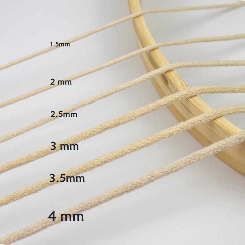 Hand-Woven Black & White Braided Cotton Rope for DIY Projects