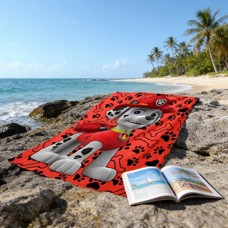 1pc Paw Paw3 Beach Towel, Beach and Seaside Swimming Pool Equipment, Fashion Pattern, Rectangular, Travel Essentials