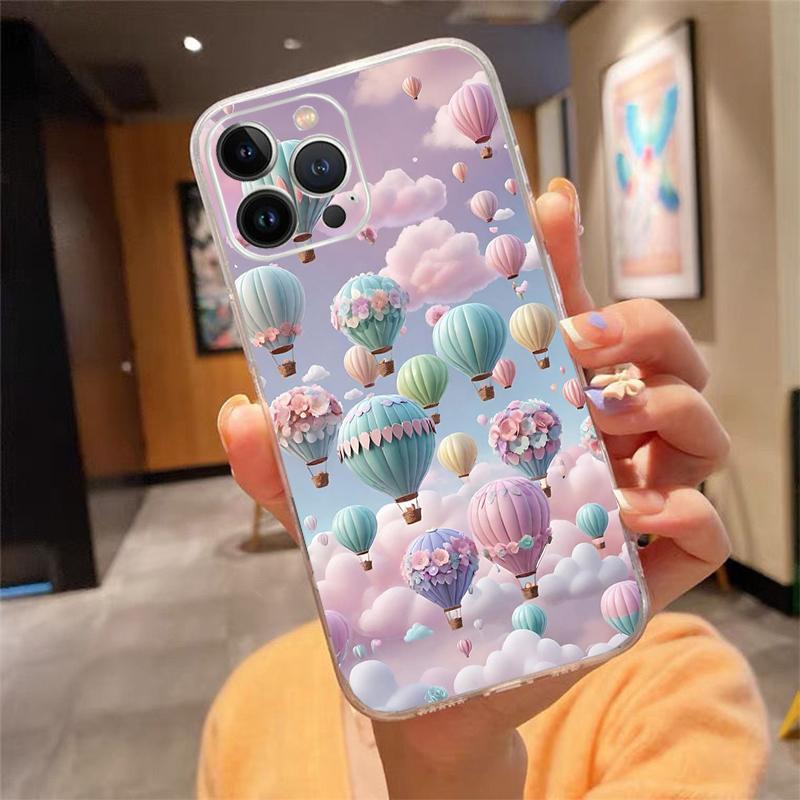 Balloon Cloud Rainbow Star Flower Phone Case For Iphone 15 14 Pro Max 13 12 11 Pro Max XSMax XR 12 13 Mini 14 Plus