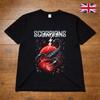 Графическая футболка Scorpions Молния Скорпион Рок-группа Черная футболка Взрослые Дети