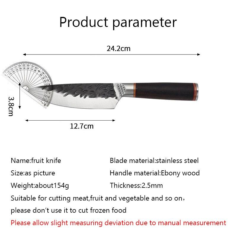 Одетый кованый стальной нож для нарезки фруктов, мясника, кухонные ножи, нож для мяса, нож для резки овощей