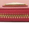 Подержанный 11569 Кошелек для монет Saffiano 1MM268 QHH F0505 7943 Розовый Картхолдер на молнии с треугольным логотипом Peonia Женский от