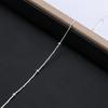 0.65mm Box Chain with 2.5mm Beads 925 Sterling Silver Raw Jewelry Chain for Necklace Making
