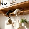 Playful Home Organizing Tools 3D Printed Cat Shelf Sitter with Lantern, Whimsical Figurine Hook for Handmade Style Wall Decor Keys, Decorative