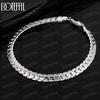 925 Sterling Silver 6mm Side Chain Bracelet Fashionable Wedding Jewelry