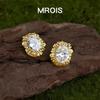 18k Gold-Plated Small Daisy Zircon Stud Earrings - Elegant Light Luxury Jewelry