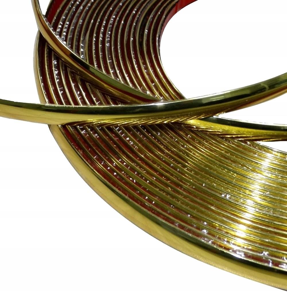 Listwy Elastyczne Chrom Taśma Złota Gold 26 Mm