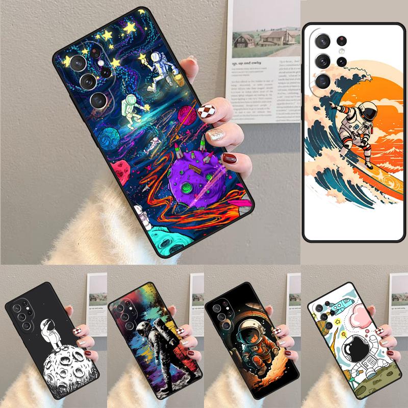Чехол для телефона TPU 'Космос Луна Астронавт' для Samsung Galaxy note 10 pro S26 S25 S24 S23 S22 Ultra Plus S21 FE S20 Ударопрочный Чехол