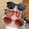 3Pcs Fashionable Round Frame Glasses Set, Lightweight and Portable, Suitable for Long-Term Wear, Stylish Outfit, Holiday Gift