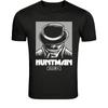 Винтажная футболка гангстера Huntman - Черная ночная футболка с изображением злодея
