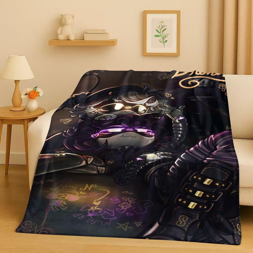 HD Cartoon Murder Drones V Uzi J Robot Flannel Blanket,Ultra Soft Warm Plush Throw for Home Bedroom Bed Sofa Cover Picnic Kids