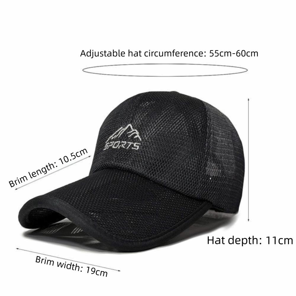 Breathable Mesh Baseball Cap Adjustable Cozy Tide Hat Lightweight Golf Mesh Hat  Travel