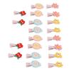 20pcs Pet Hair Clip Flower Shape Resin Lovely Sweet Cute Pet Grooming Hairpin for Small and Medium Pets